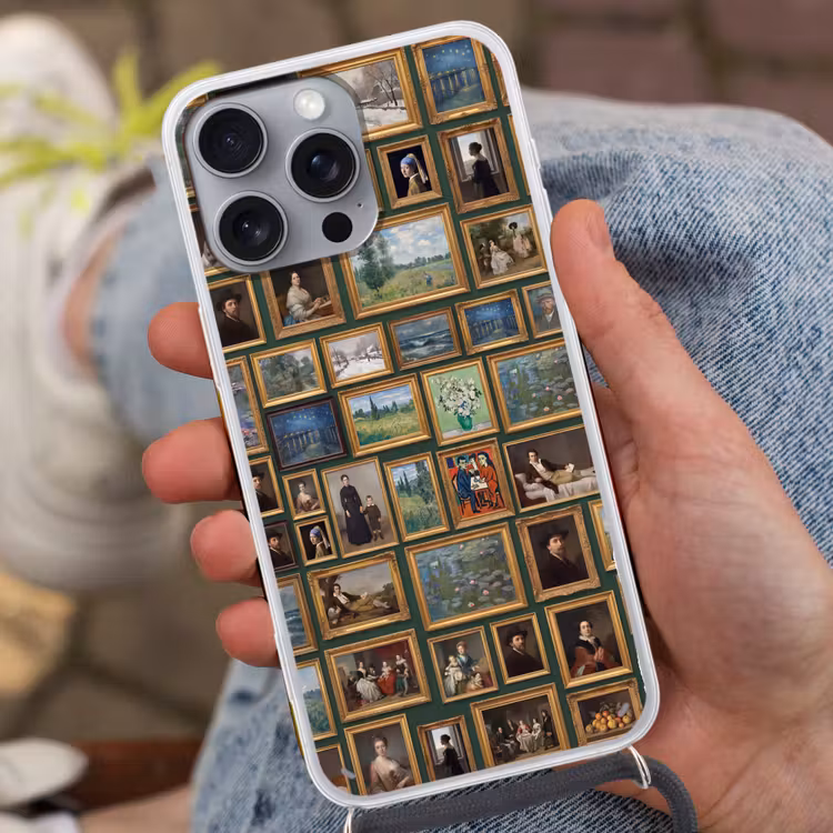 Kunst - Schilderijen - Collectie - Klassiek - Groen Hoesje iPhone 16 Pro Max met koord klein -sfeer3