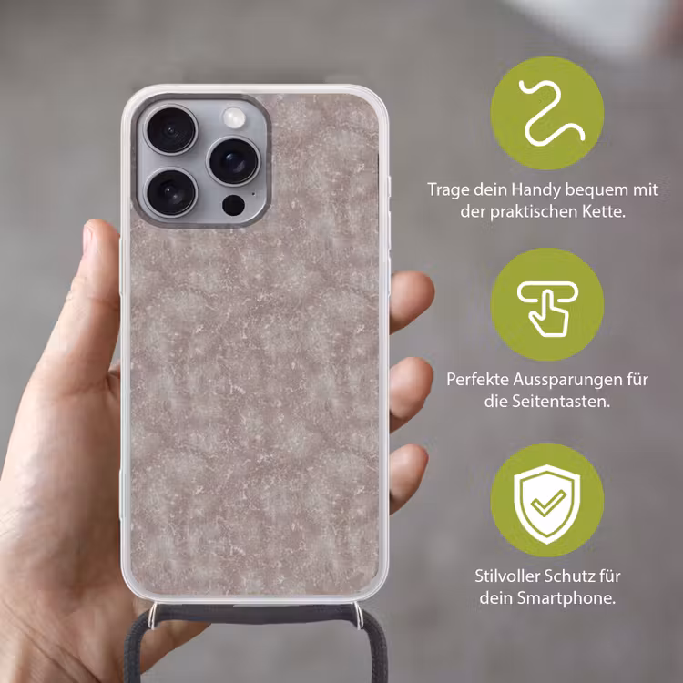 Marmer - Patroon - Mauve Hoesje iPhone 16 Pro Max met koord klein 804 -sfeer2_DE