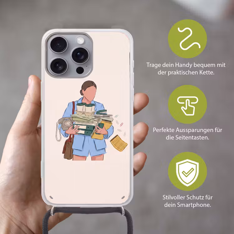 Mens - Kantoorartikelen - Werk - Modern Hoesje iPhone 16 Pro Max met koord klein -sfeer2_DE