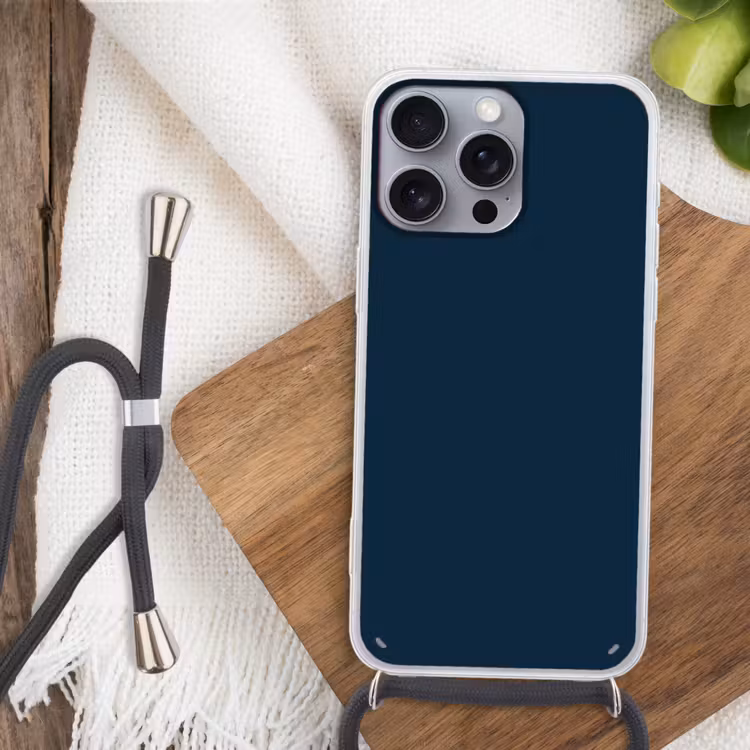 Midnight - Blue - Blauw Hoesje iPhone 16 Pro Max met koord klein 804 -sfeer4