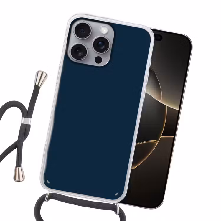 Midnight - Blue - Blauw Hoesje iPhone 16 Pro Max met koord klein 804 -sfeer1