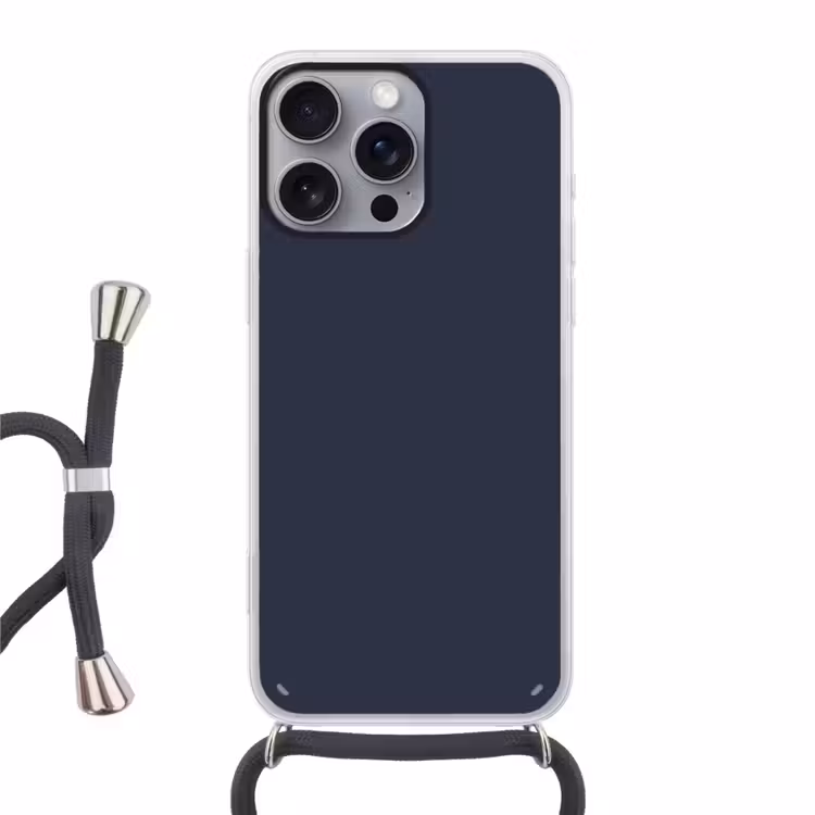 Midnight - Swing - Blauw Hoesje iPhone 16 Pro Max met koord klein 804 -3d