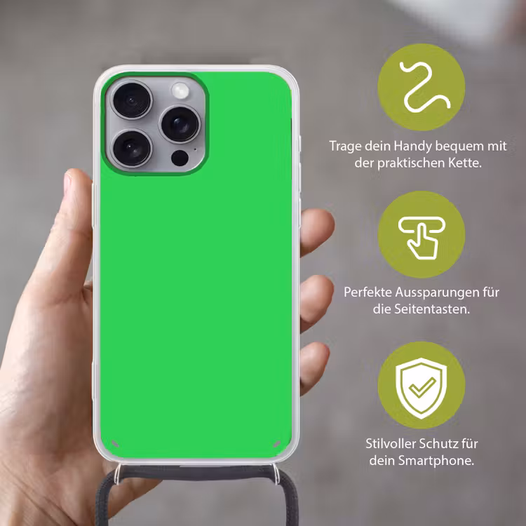 Mint - Green - Groen Hoesje iPhone 16 Pro Max met koord klein 804 -sfeer2_DE