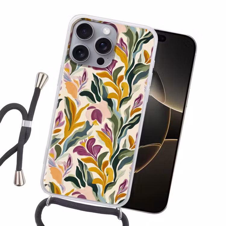 Modern - Abstract - Kleurrijk Hoesje iPhone 16 Pro Max met koord klein 804 -sfeer1