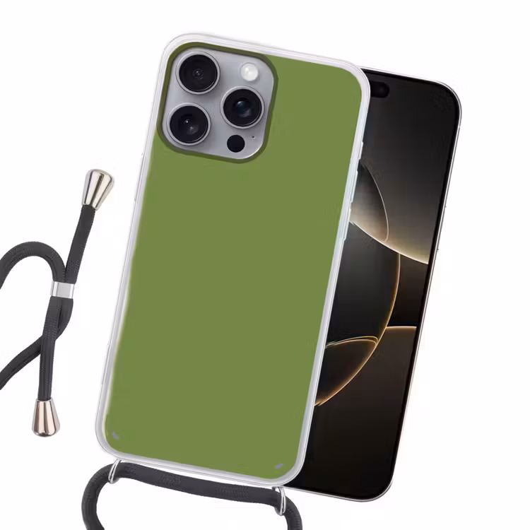 Moss - Green - Groen Hoesje iPhone 16 Pro Max met koord klein 804 -sfeer1