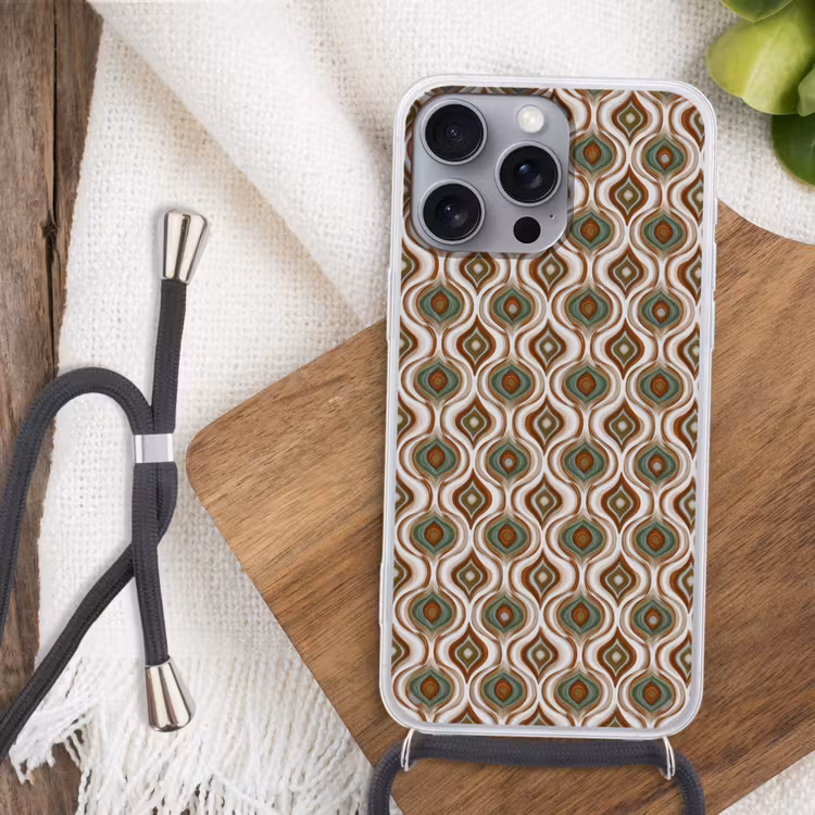 Motief - Patroon - Kleurrijk Hoesje iPhone 16 Pro Max met koord klein 804 -sfeer4
