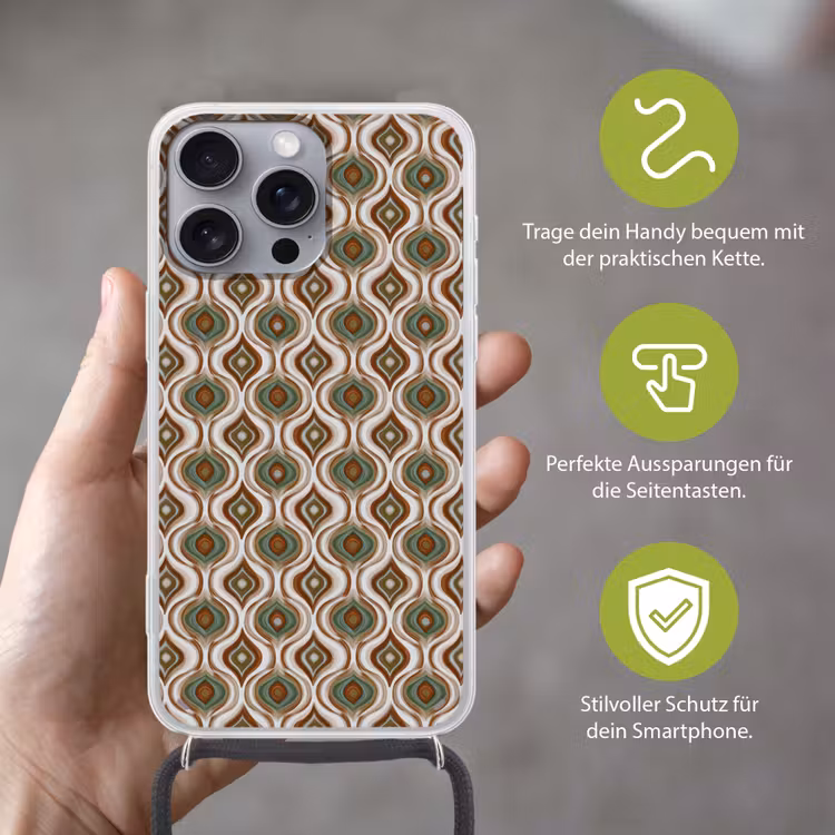 Motief - Patroon - Kleurrijk Hoesje iPhone 16 Pro Max met koord klein 804 -sfeer2_DE