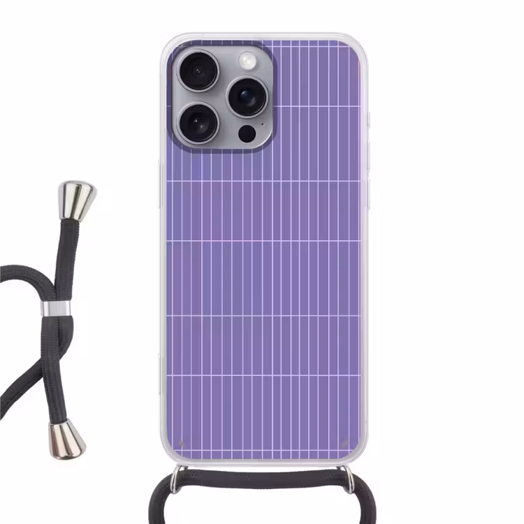 Patroon - Tegel - Lila Hoesje iPhone 16 Pro Max met koord klein 804 -3d