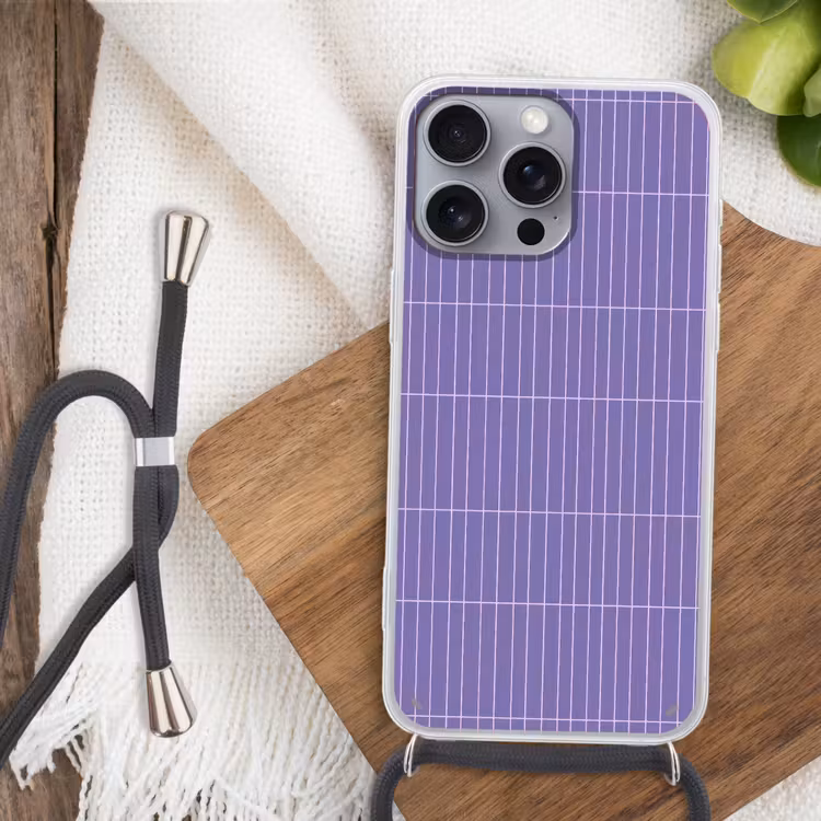 Patroon - Tegel - Lila Hoesje iPhone 16 Pro Max met koord klein 804 -sfeer4