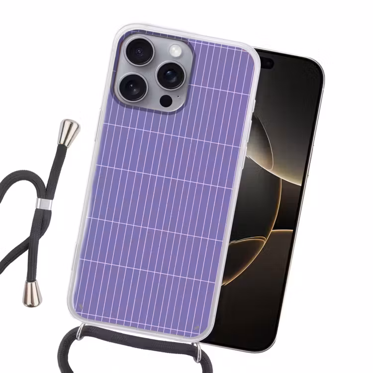 Patroon - Tegel - Lila Hoesje iPhone 16 Pro Max met koord klein 804 -sfeer1