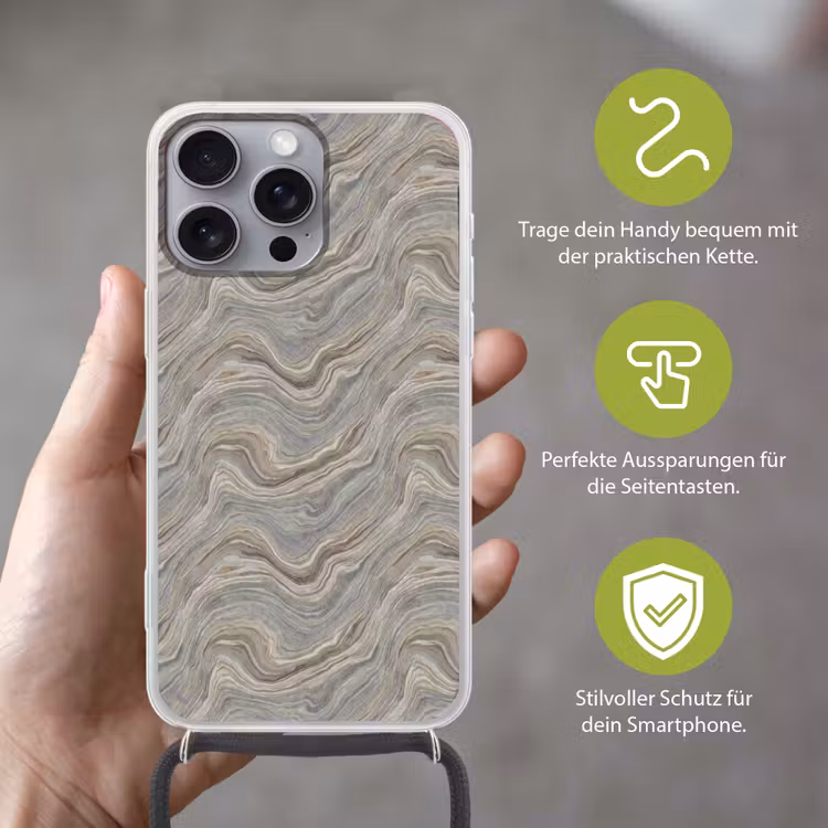 Patroon - Sereen - Paars - Groen Hoesje iPhone 16 Pro Max met koord klein 804 -sfeer2_DE