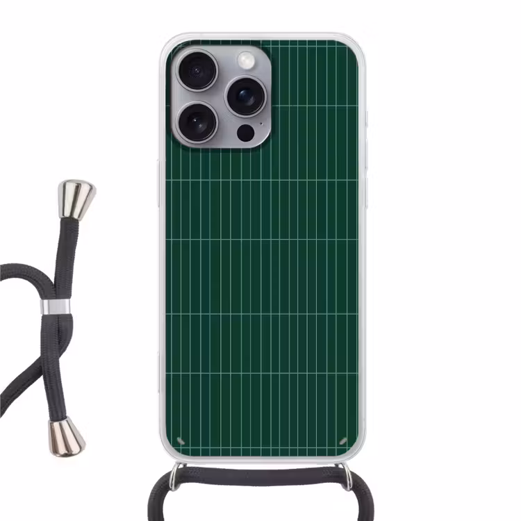 Patroon - Tegels - Donkergroen Hoesje iPhone 16 Pro Max met koord klein 804 -3d