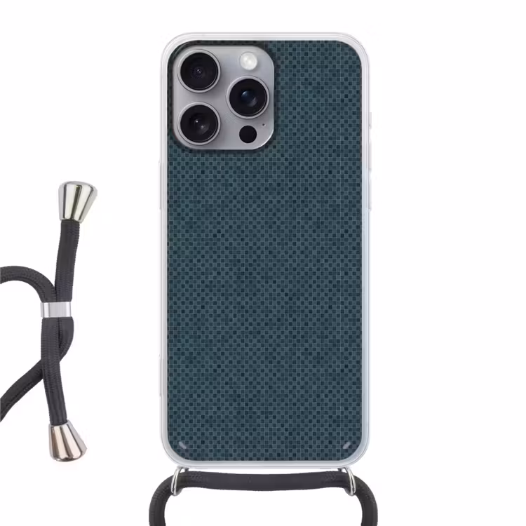 Patroon - Mozaïek - Groen Hoesje iPhone 16 Pro Max met koord klein 804 -3d