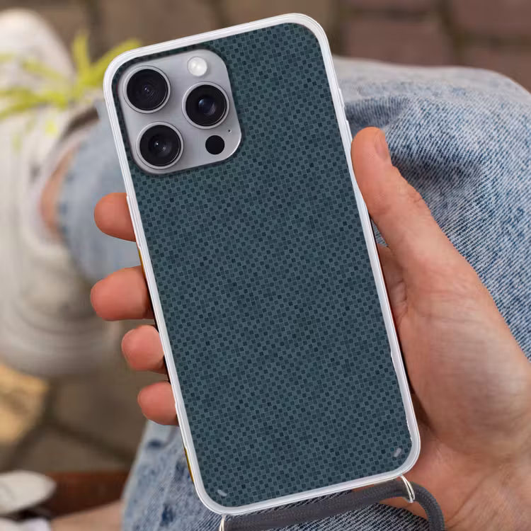 Patroon - Mozaïek - Groen Hoesje iPhone 16 Pro Max met koord klein 804 -sfeer3