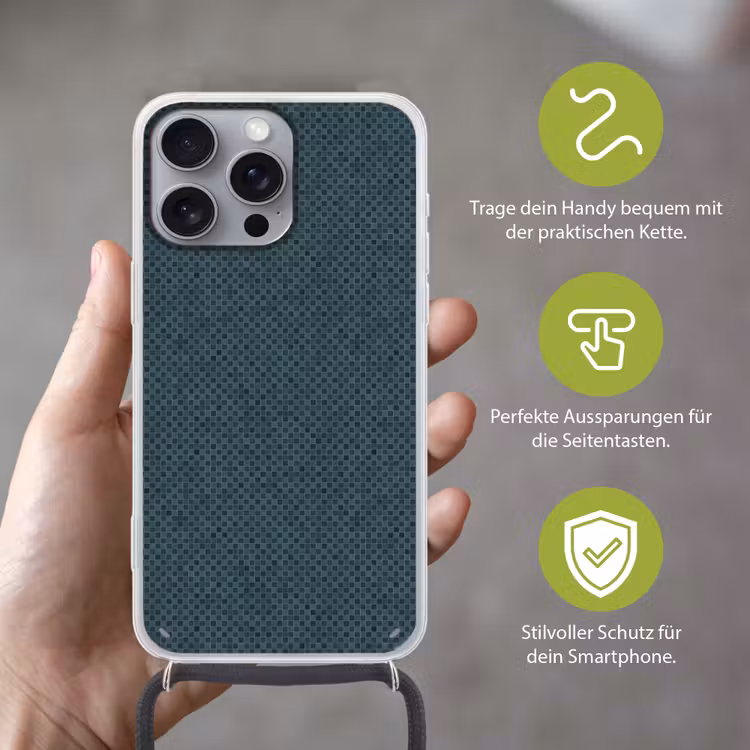 Patroon - Mozaïek - Groen Hoesje iPhone 16 Pro Max met koord klein 804 -sfeer2_DE
