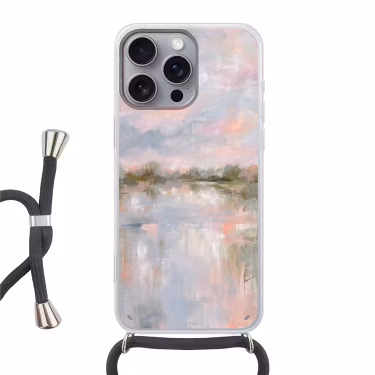 Natuur - Landschap - Abstract - Water - Groen Hoesje iPhone 16 Pro Max met koord klein -3d