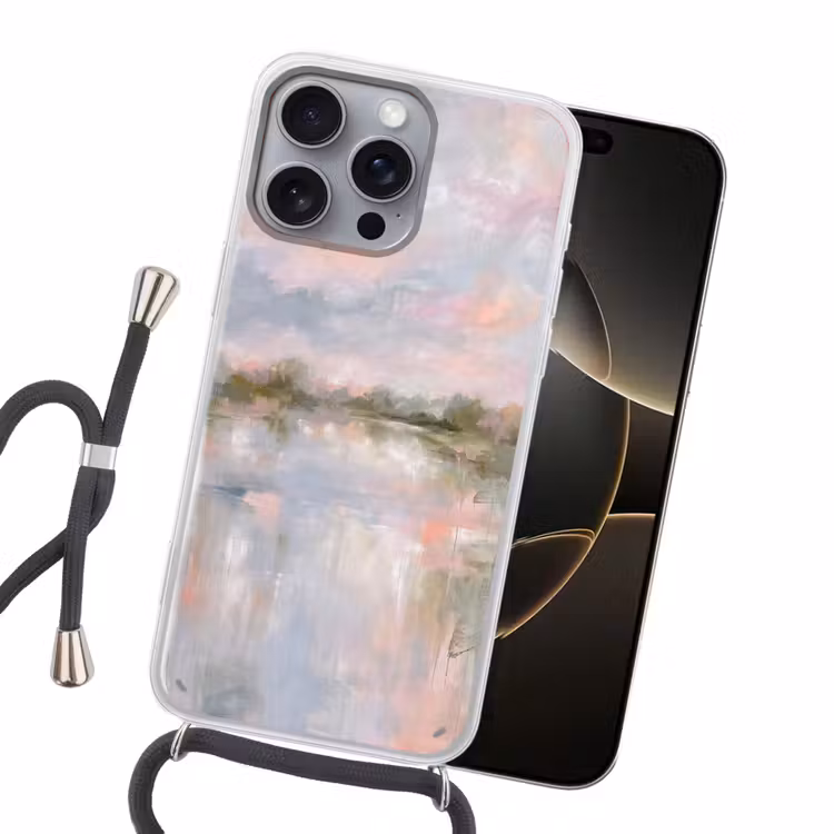 Natuur - Landschap - Abstract - Water - Groen Hoesje iPhone 16 Pro Max met koord klein -sfeer1