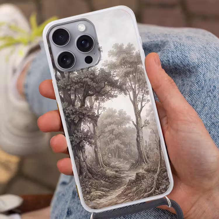 Natuur - Bos - Eik Hoesje iPhone 16 Pro Max met koord klein -sfeer3