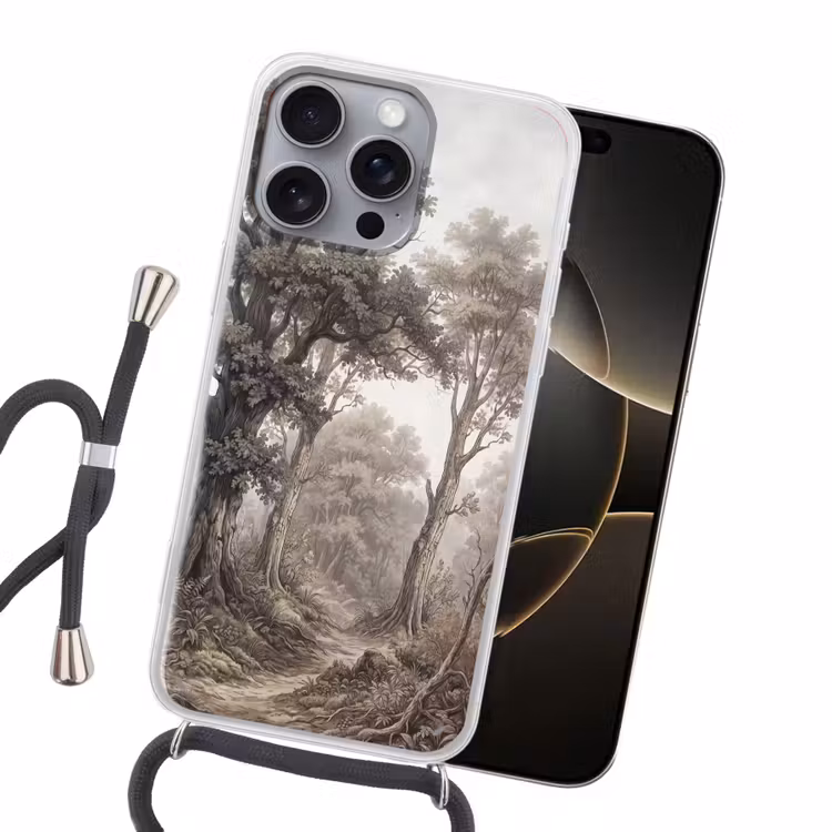 Natuur - Bos - Eik Hoesje iPhone 16 Pro Max met koord klein -sfeer1