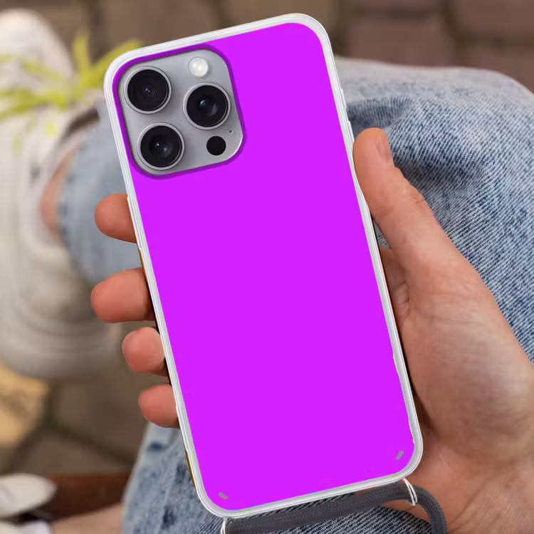 Neon - Orchid - Paars Hoesje iPhone 16 Pro Max met koord klein 804 -sfeer3