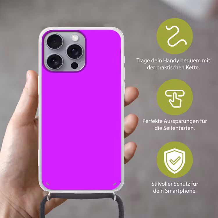 Neon - Orchid - Paars Hoesje iPhone 16 Pro Max met koord klein 804 -sfeer2_DE