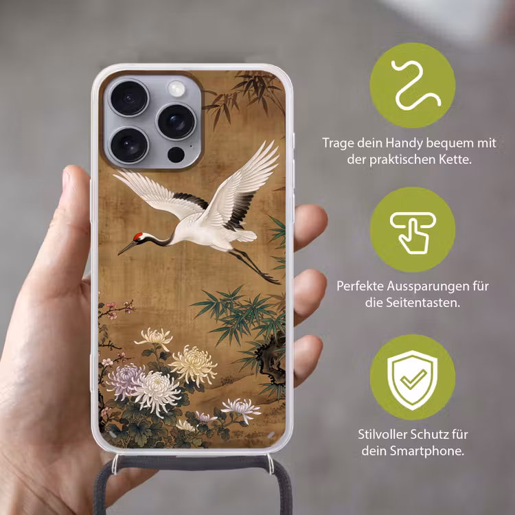 Oosters - Elegant - Kleurrijk Hoesje iPhone 16 Pro Max met koord klein -sfeer2_DE