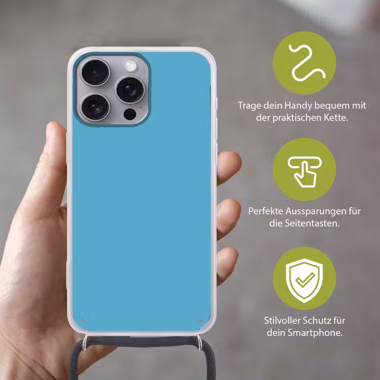 Ocean - Teal - Blauw Hoesje iPhone 16 Pro Max met koord klein 804 -sfeer2_DE