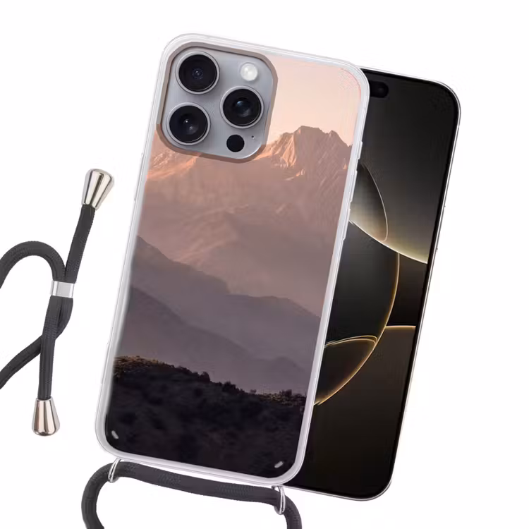 Panorama - Landschap - Bergen Hoesje iPhone 16 Pro Max met koord klein -sfeer1