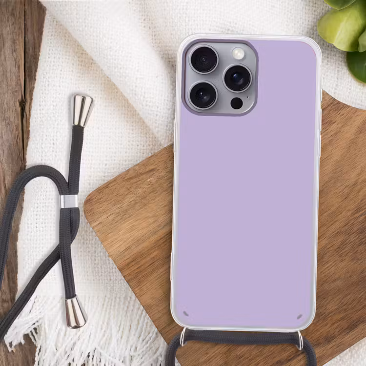Pastel - Lilac - Paars Hoesje iPhone 16 Pro Max met koord klein 804 -sfeer4