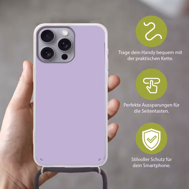 Pastel - Lilac - Paars Hoesje iPhone 16 Pro Max met koord klein 804 -sfeer2_DE