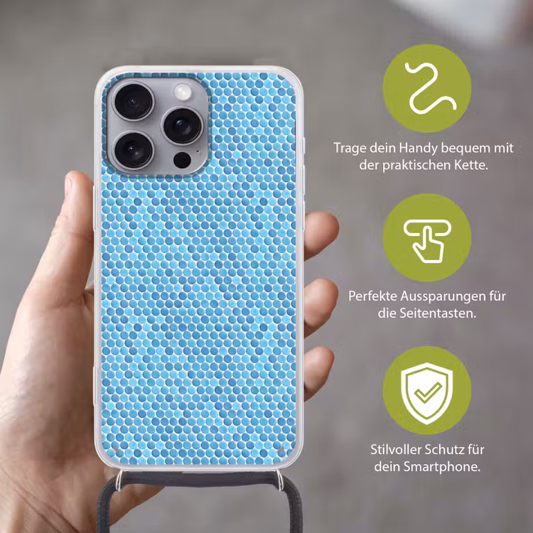 Penny - Mozaïek - Lichtblauw Hoesje iPhone 16 Pro Max met koord klein 804 -sfeer2_DE