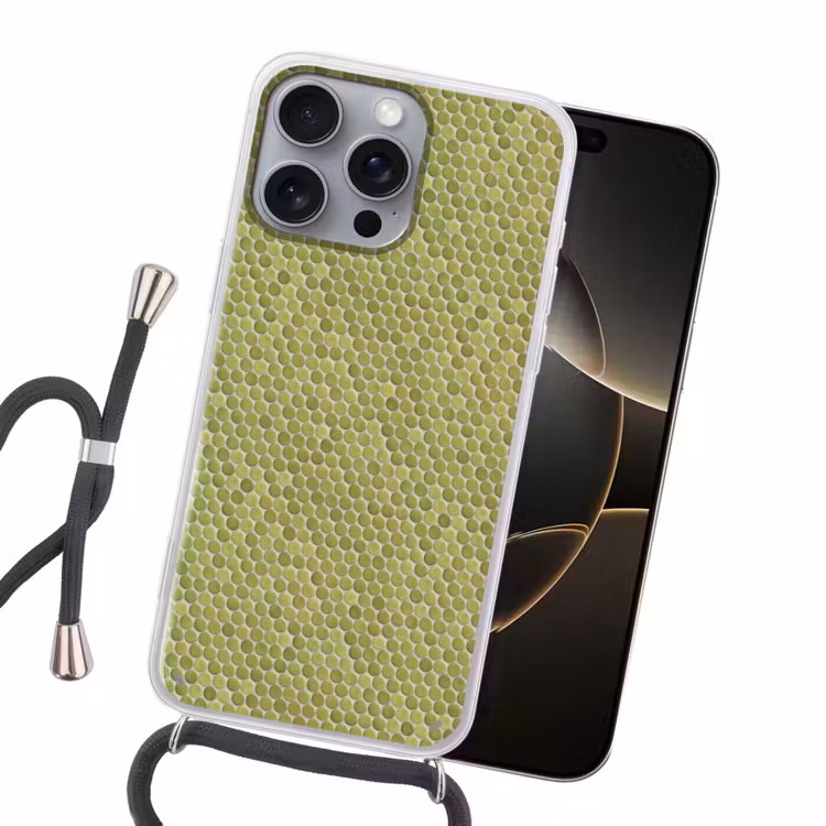 Penny - Mozaïek - Olijfgroen Hoesje iPhone 16 Pro Max met koord klein 804 -sfeer1