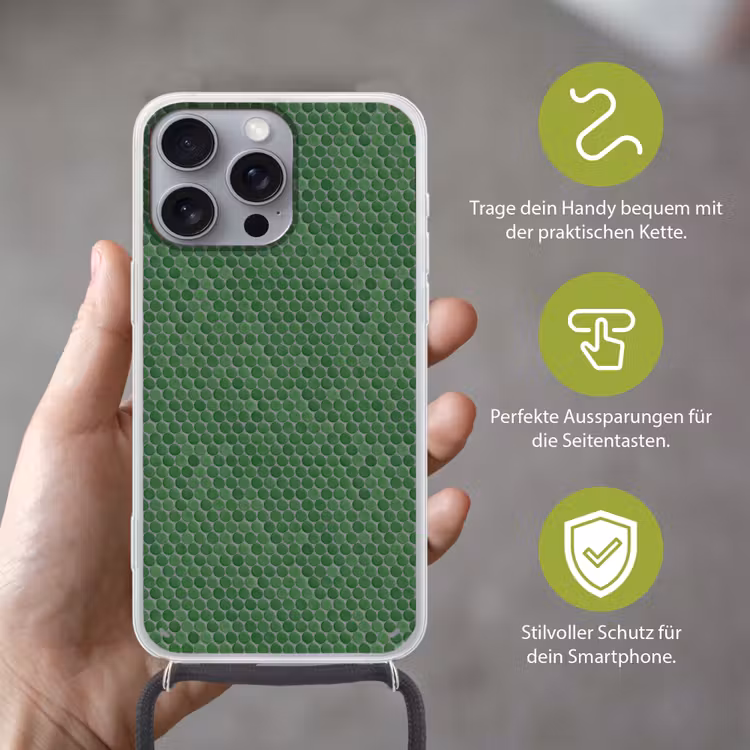 Penny - Mozaïek - Bosgroen - Green Hoesje iPhone 16 Pro Max met koord klein 804 -sfeer2_DE