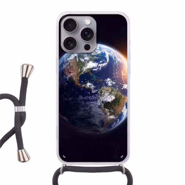 Handyhülle mit Band - Planet – Weltraum – Kosmos - Planeet - Ruimte - Kosmos Hoesje iPhone 16 Pro Max met koord klein
