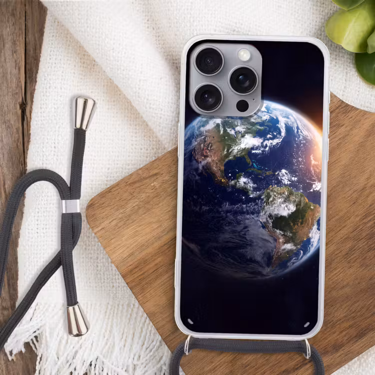 Handyhülle mit Band - Planet – Weltraum – Kosmos - Planeet - Ruimte - Kosmos Hoesje iPhone 16 Pro Max met koord klein