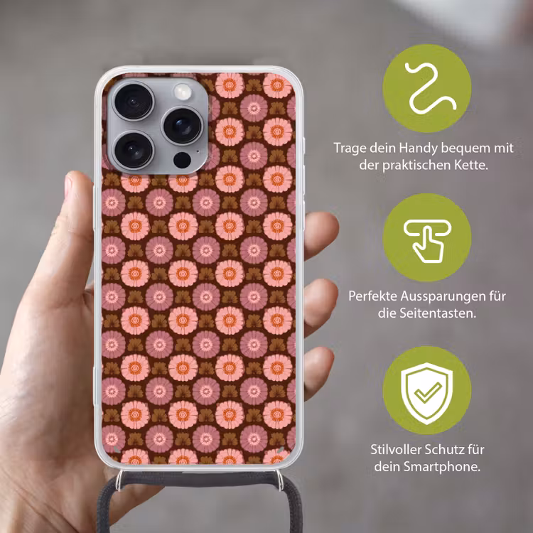 Retro - Madelief - Roze Hoesje iPhone 16 Pro Max met koord klein 804 -sfeer2_DE
