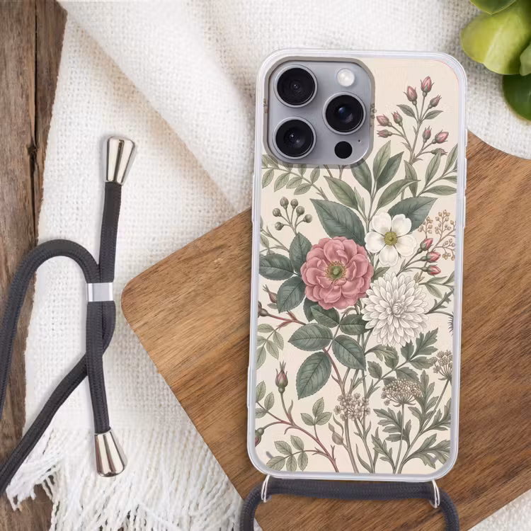 Romantisch - Design - Kleurrijk Hoesje iPhone 16 Pro Max met koord klein -sfeer4
