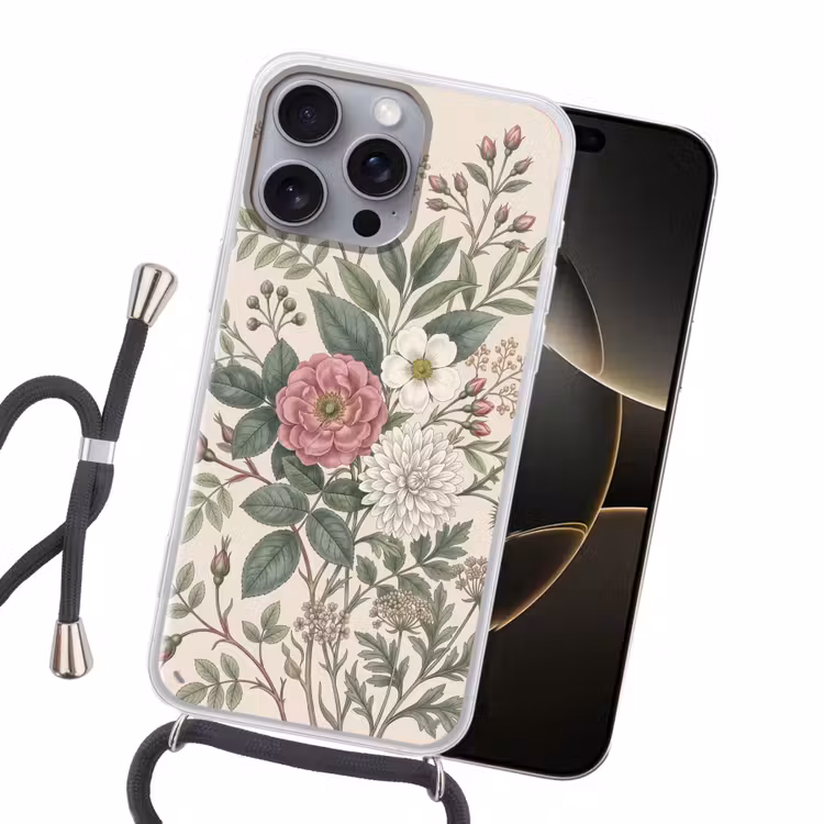 Romantisch - Design - Kleurrijk Hoesje iPhone 16 Pro Max met koord klein -sfeer1