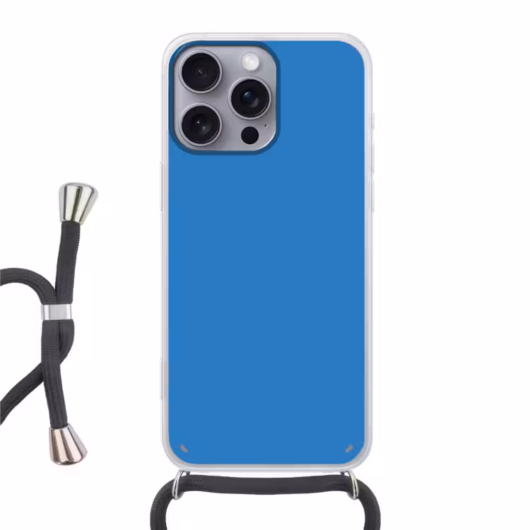 Royal - Blue - Blauw Hoesje iPhone 16 Pro Max met koord klein 804 -3d