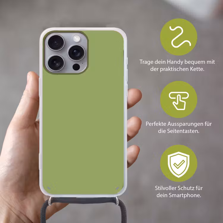 Sage - Green - Groen Hoesje iPhone 16 Pro Max met koord klein 804 -sfeer2_DE