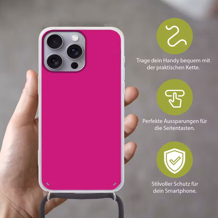Velvet - Magenta - Roze Hoesje iPhone 16 Pro Max met koord klein 804 -sfeer2_DE