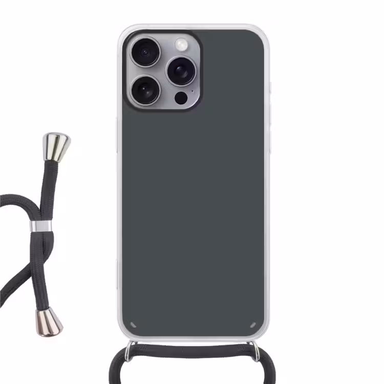 Slate - Millstone - Grijs Hoesje iPhone 16 Pro Max met koord klein 804 -3d