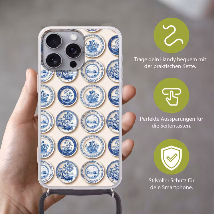 Borden - Bomen - Planten - Blauw Hoesje iPhone 16 Pro Max met koord klein 804 -sfeer2_DE