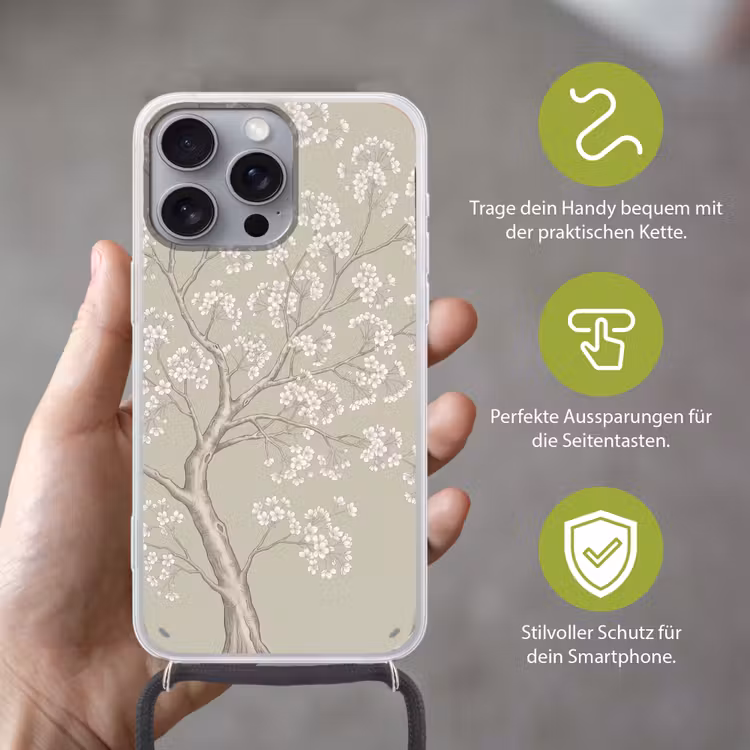Sereen - Bloesem - Wit Hoesje iPhone 16 Pro Max met koord klein -sfeer2_DE