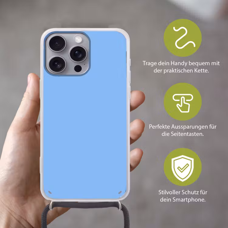 Sky - Glow - Blauw Hoesje iPhone 16 Pro Max met koord klein 804 -sfeer2_DE