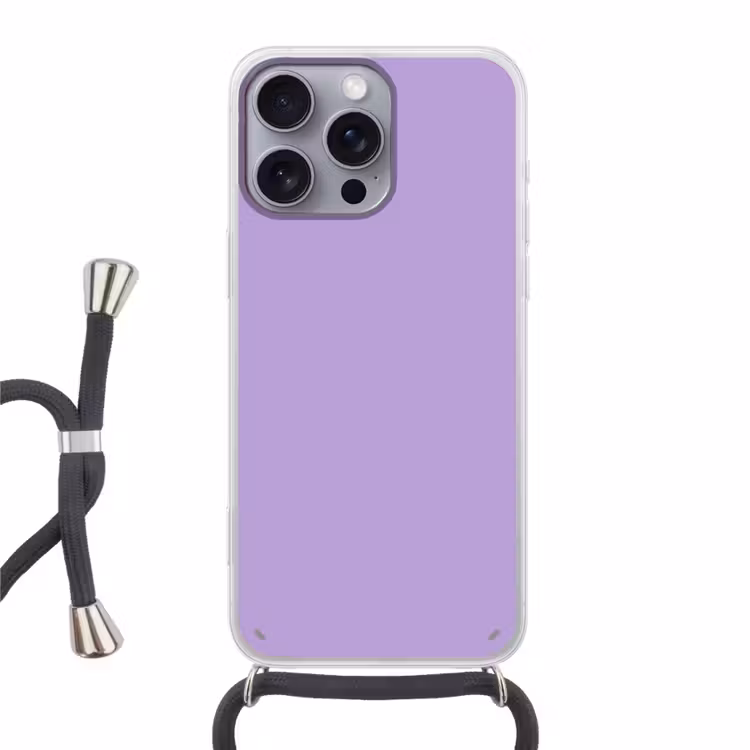Soft - Lavender - Paars Hoesje iPhone 16 Pro Max met koord klein 804 -3d