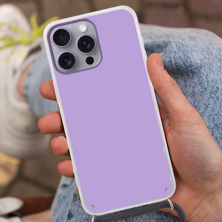 Soft - Lavender - Paars Hoesje iPhone 16 Pro Max met koord klein 804 -sfeer3