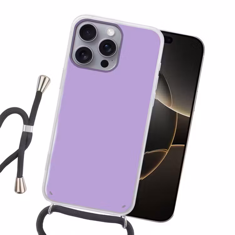 Soft - Lavender - Paars Hoesje iPhone 16 Pro Max met koord klein 804 -sfeer1