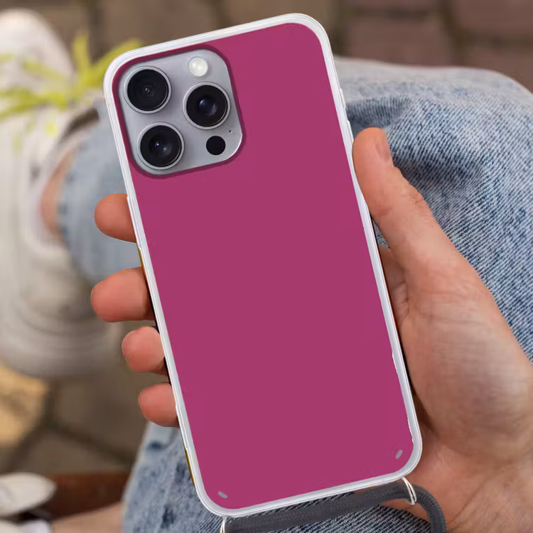 Deep - Magenta - Paars Hoesje iPhone 16 Pro Max met koord klein 804 -sfeer3