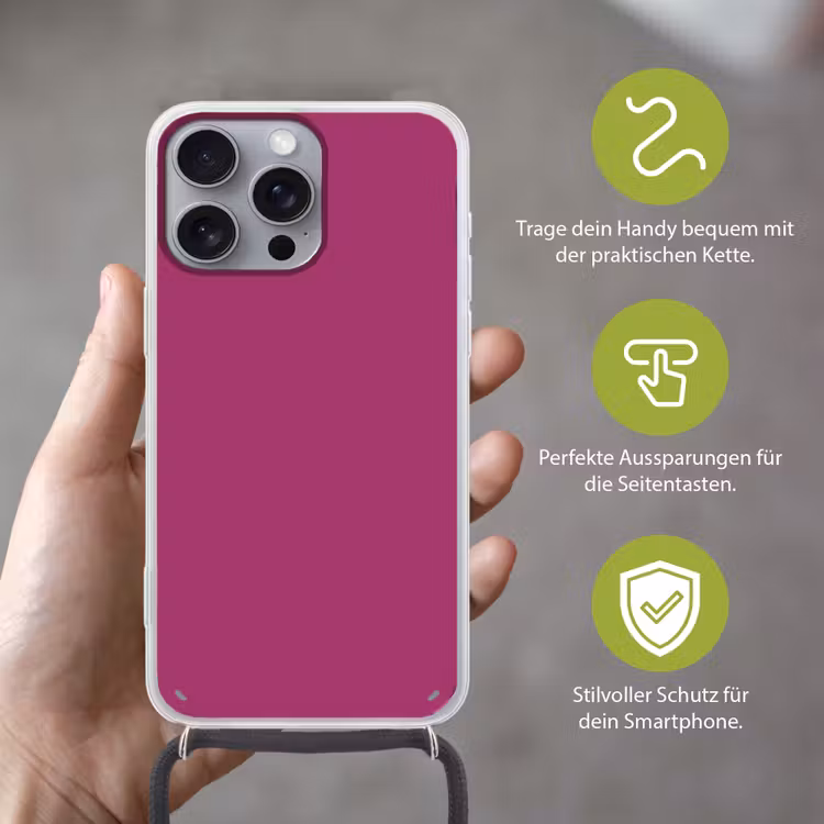 Deep - Magenta - Paars Hoesje iPhone 16 Pro Max met koord klein 804 -sfeer2_DE